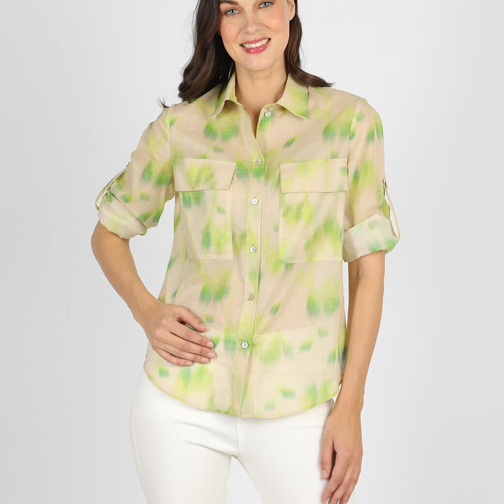 Camisa beige Libia