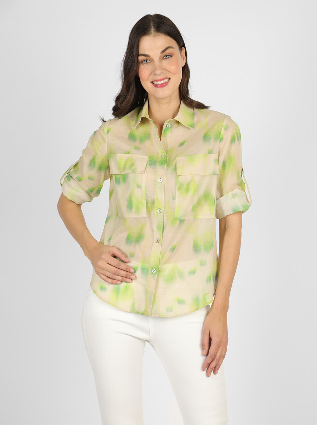 Camisa beige Libia