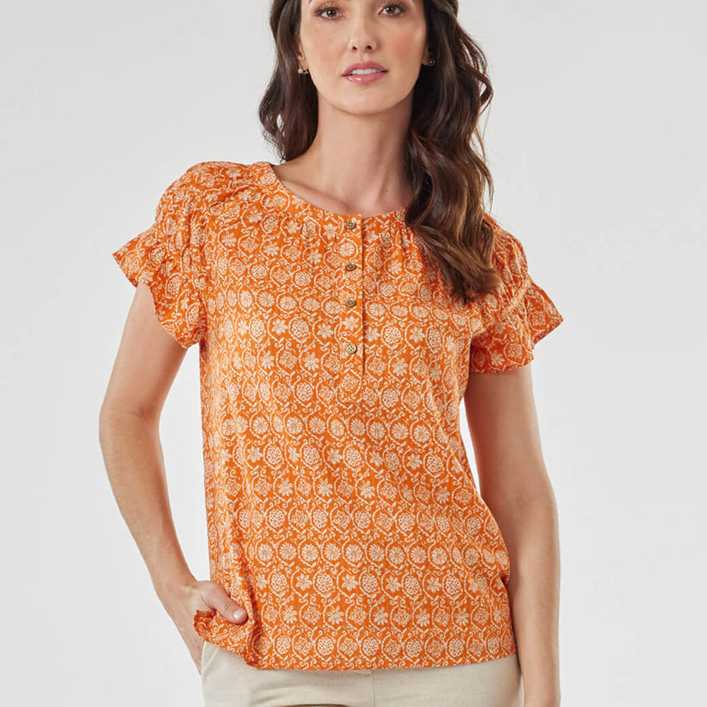 Blusa naranja Kalani