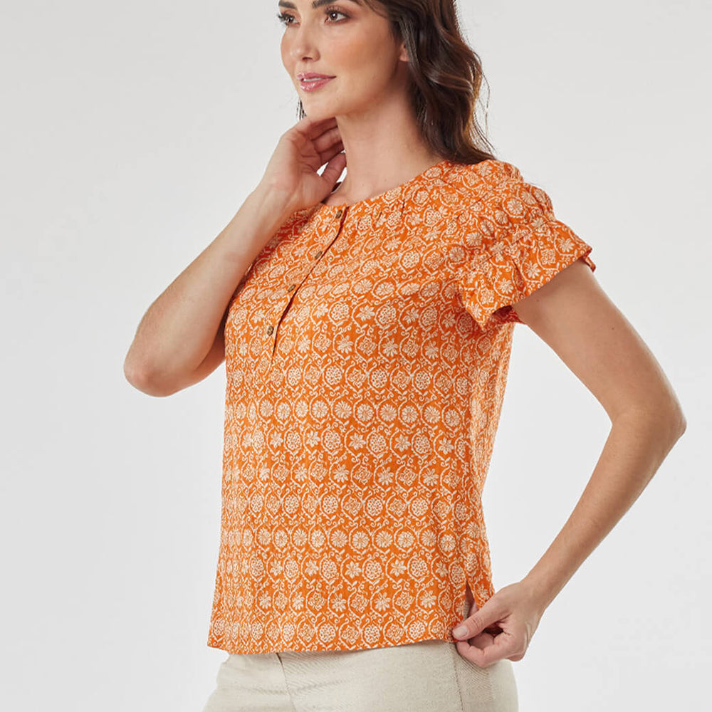 
                      
                        Blusa naranja Kalani
                      
                    