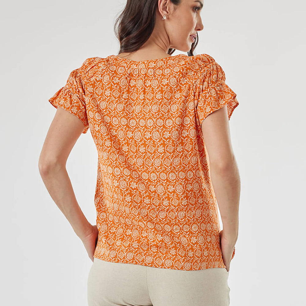 
                      
                        Blusa naranja Kalani
                      
                    