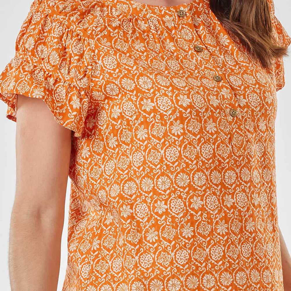 Blusa naranja Kalani