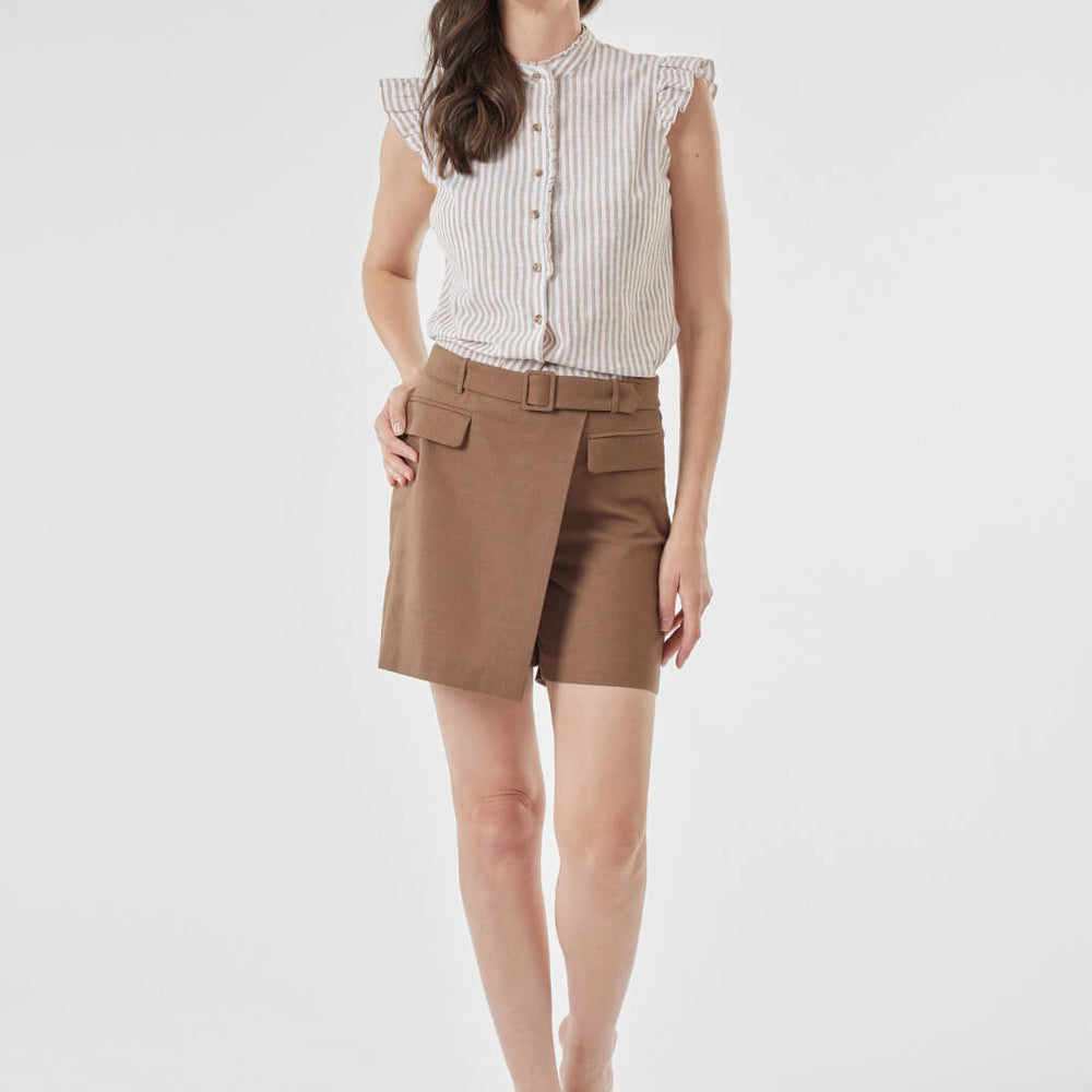 Short falda café Ilma