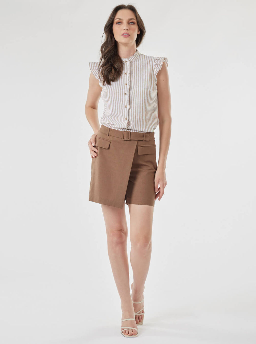 Short falda café Ilma