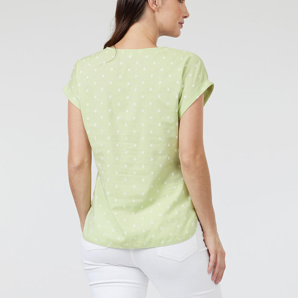 
                      
                        Blusa verde con escote redondo Esenciales
                      
                    