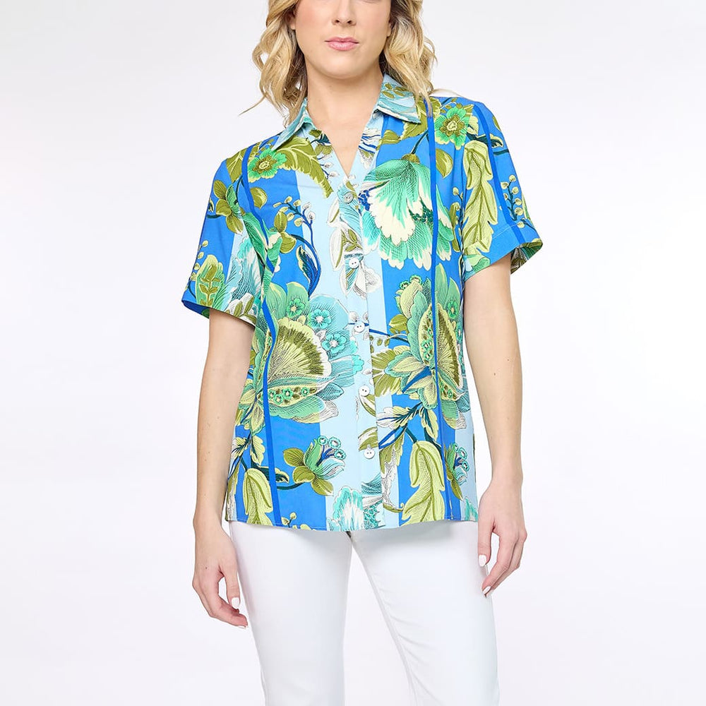 
                      
                        Blusa azul estampada Irem
                      
                    