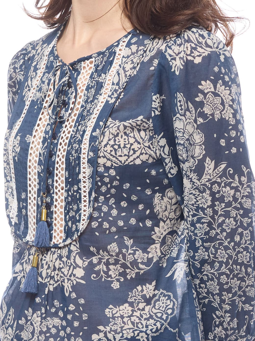 Blusa azul estampada Julene