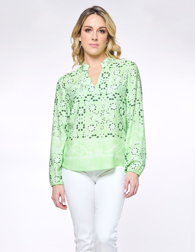 Blusa estampada verde Esenciales