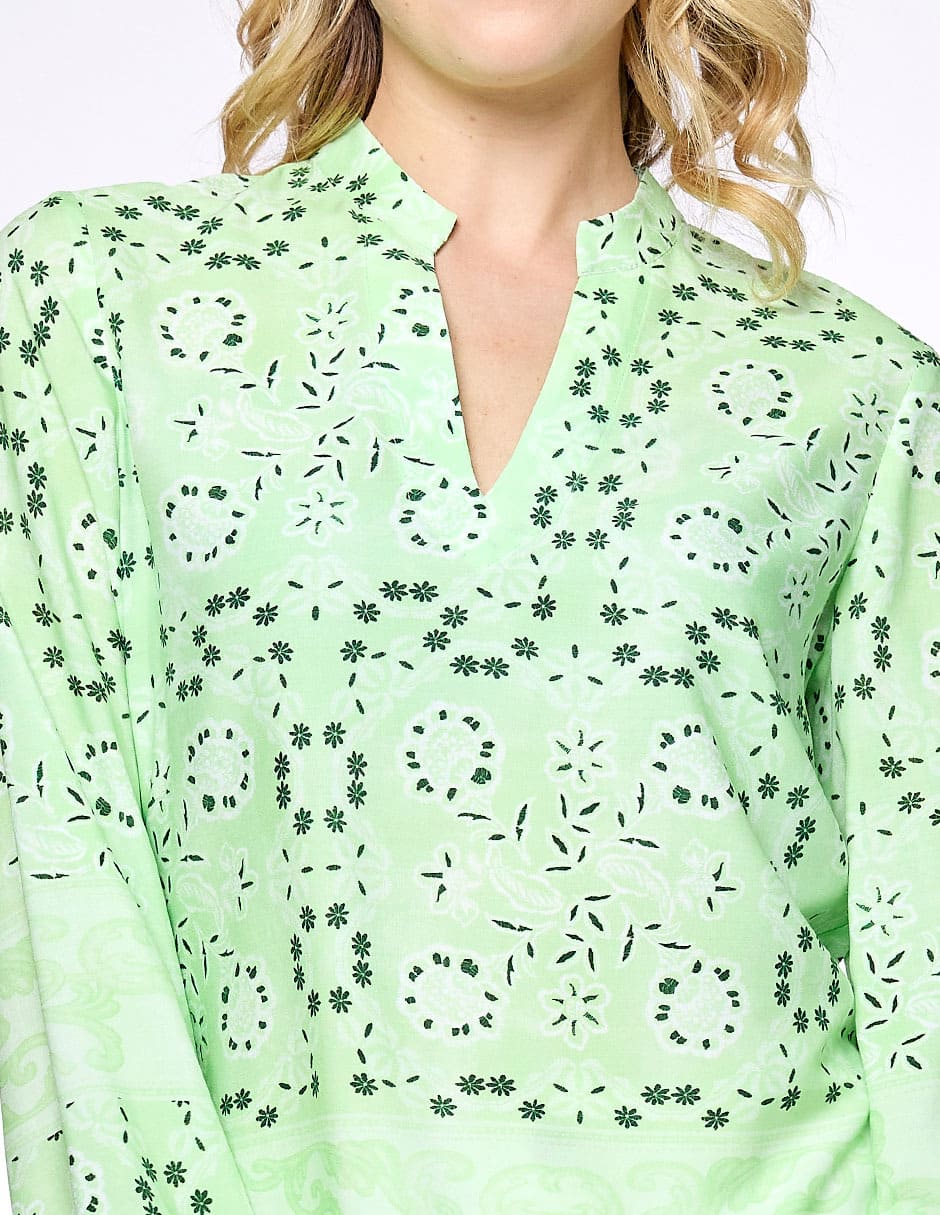 Blusa estampada verde Esenciales