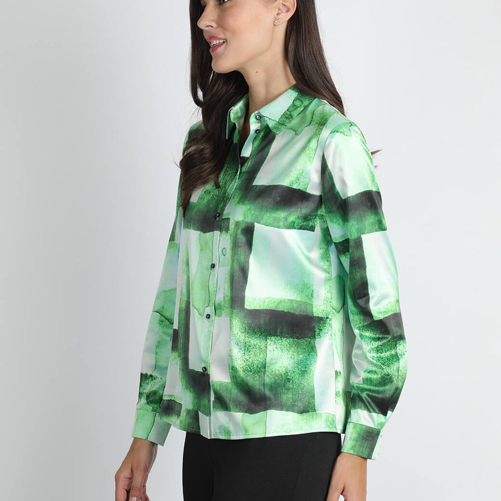 
                      
                        Blusa verde estampada Rafaella
                      
                    