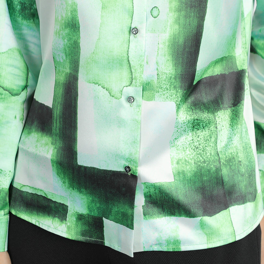 Blusa verde estampada Rafaella