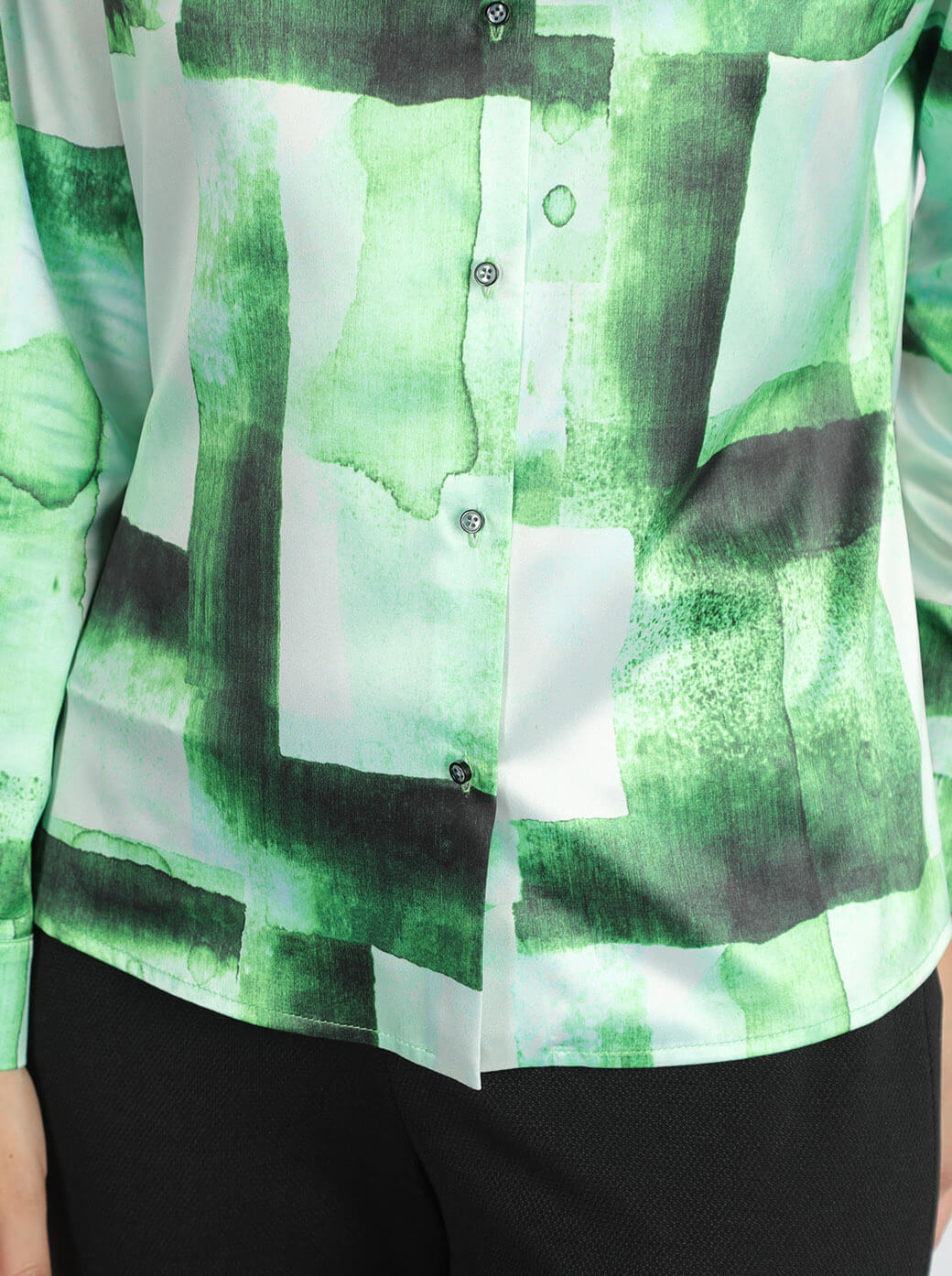 Blusa verde estampada Rafaella