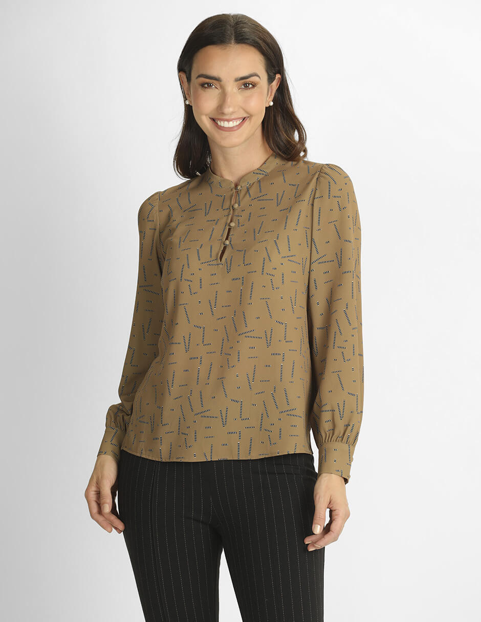 Blusa café Lucie