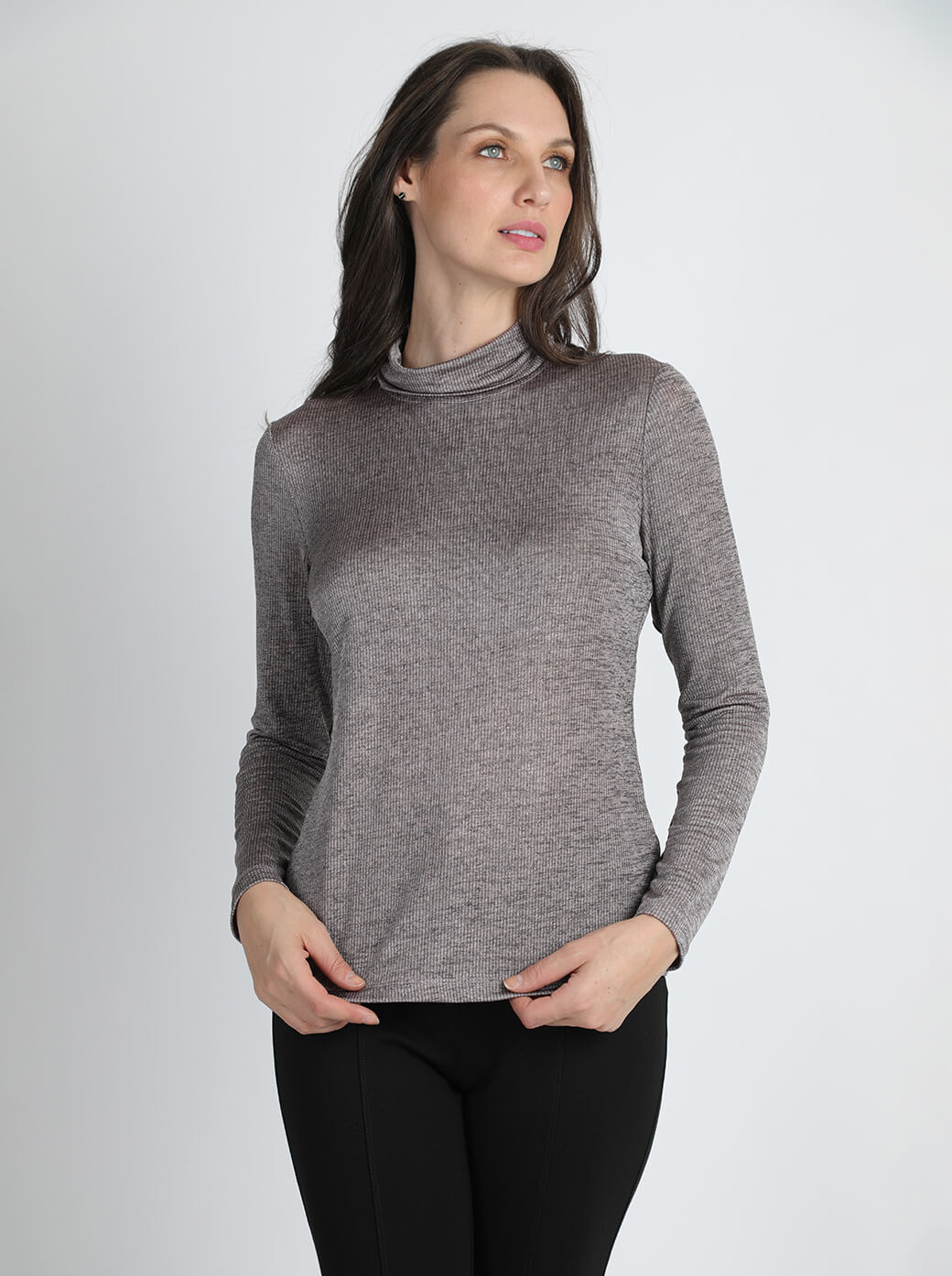 Blusa gris con rosa Ivannia