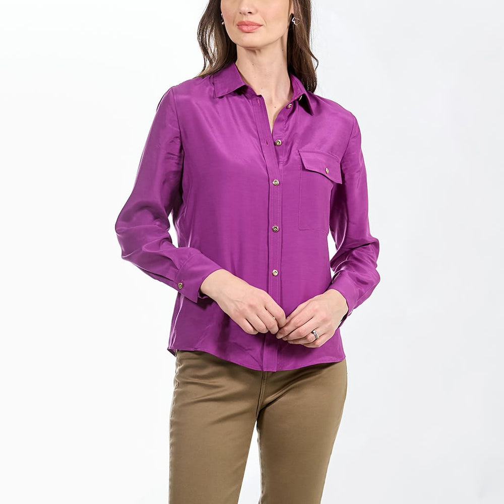 Blusa camisera morada Cleire