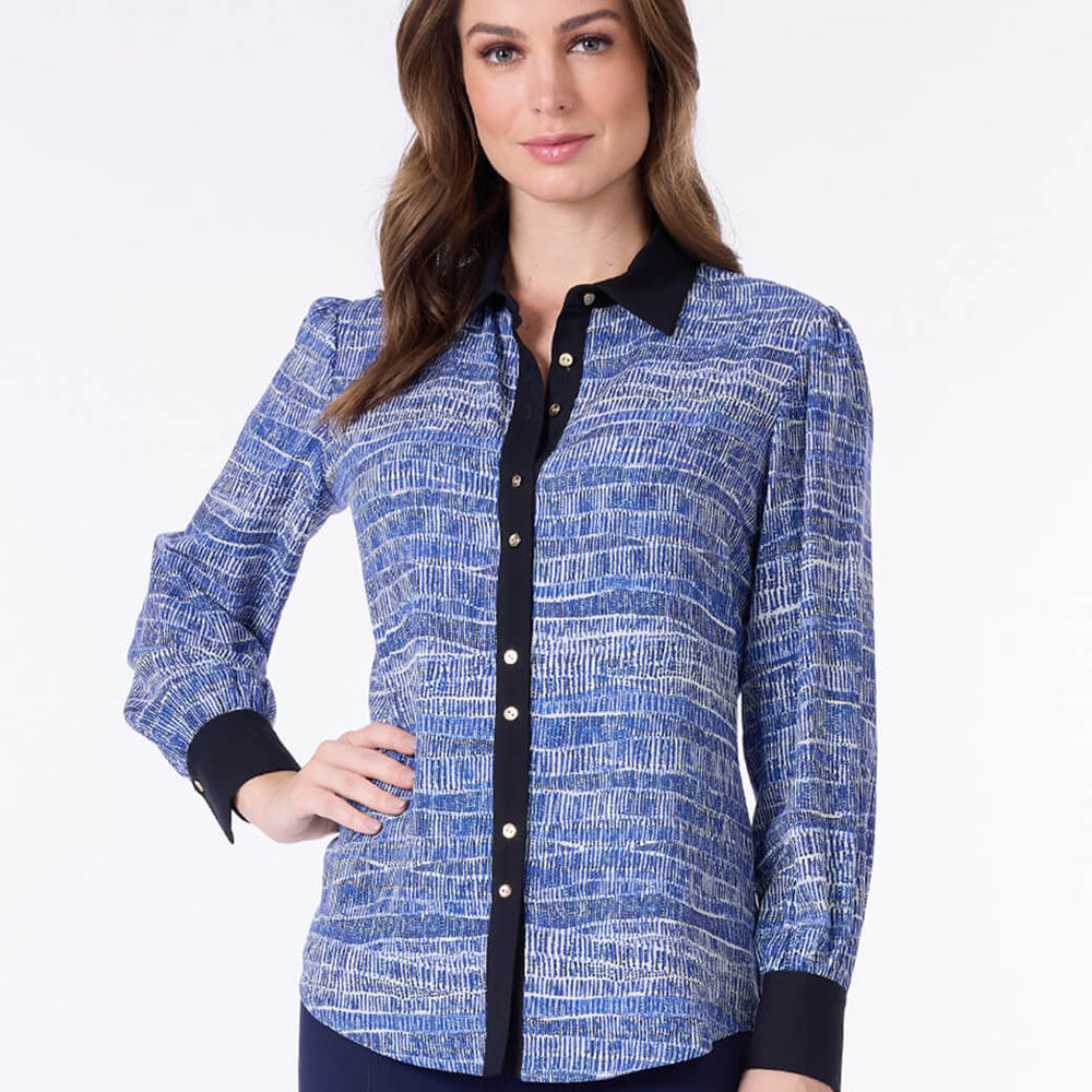 Blusa estampada Azul