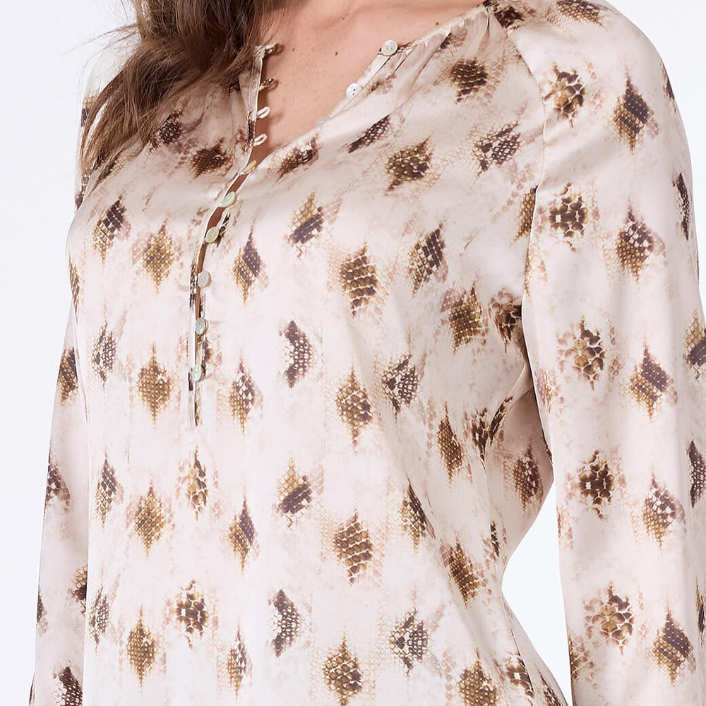 Blusa beige estampada Misha