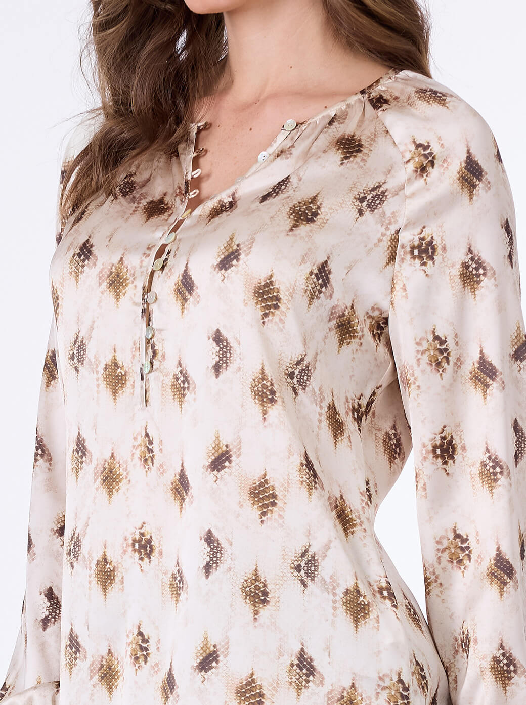 Blusa beige estampada Misha