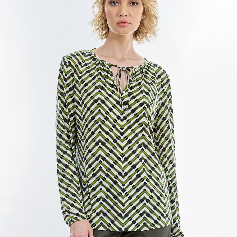 Blusa verde estampada Lorelei