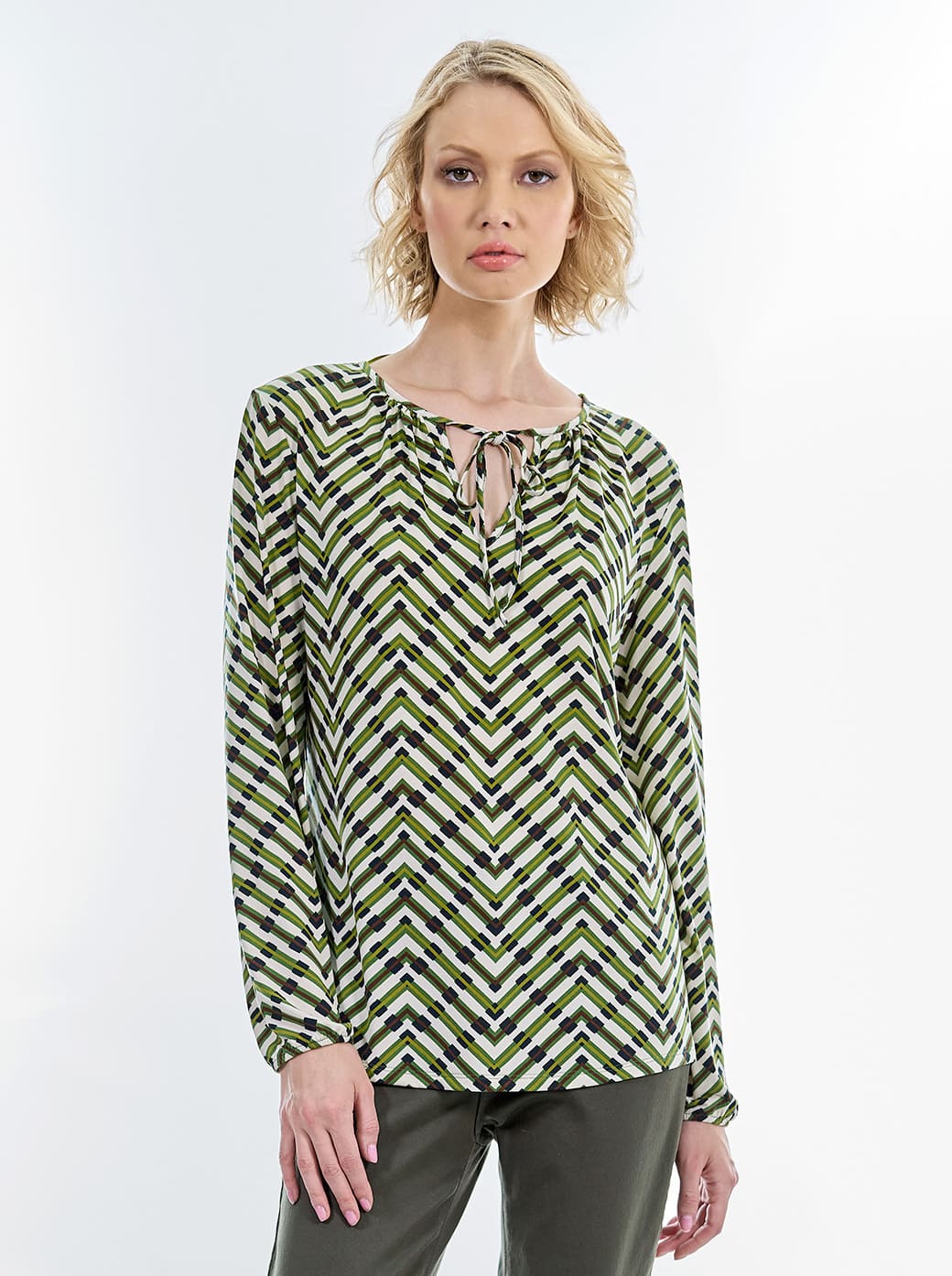 Blusa verde estampada Lorelei