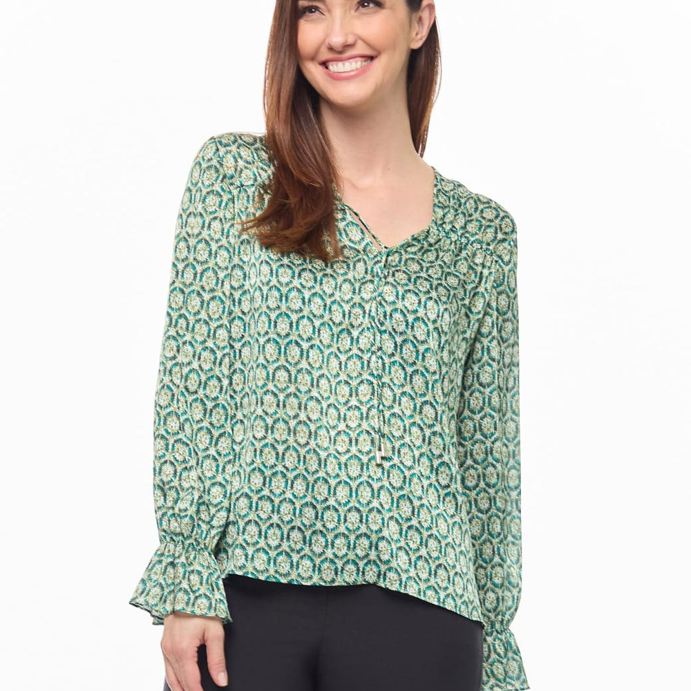 Blusa verde escote V Jane