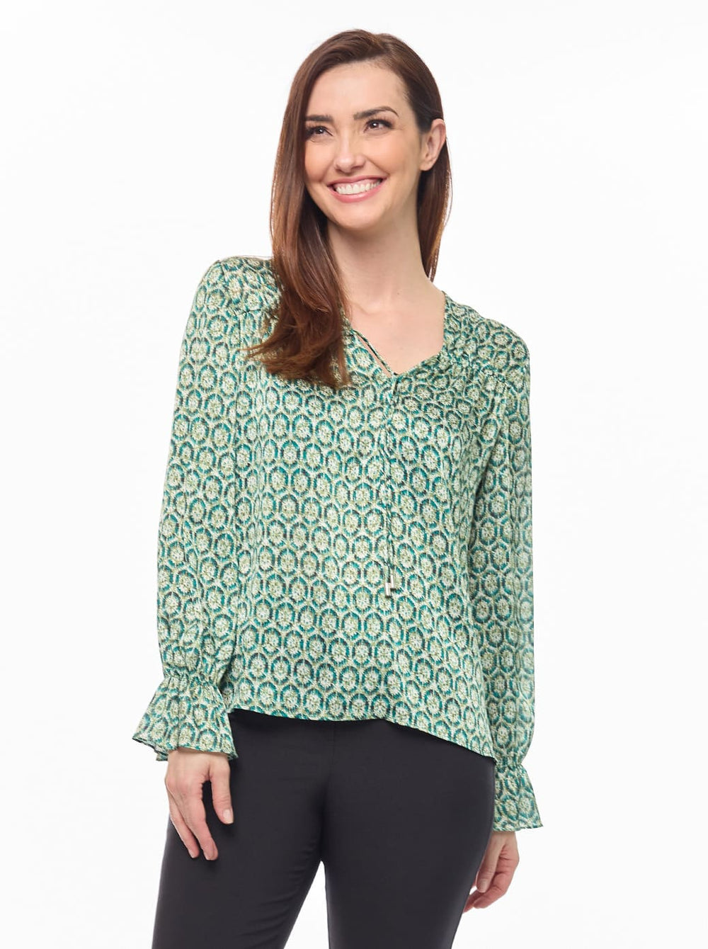 Blusa verde escote V Jane