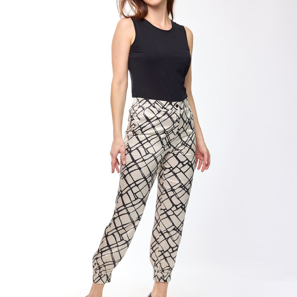 Pantalón jogger beige Tiziana