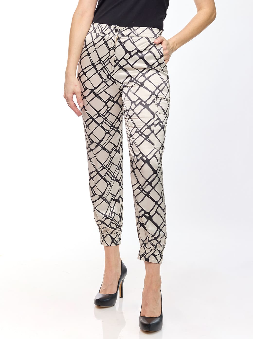 Pantalón jogger beige Tiziana