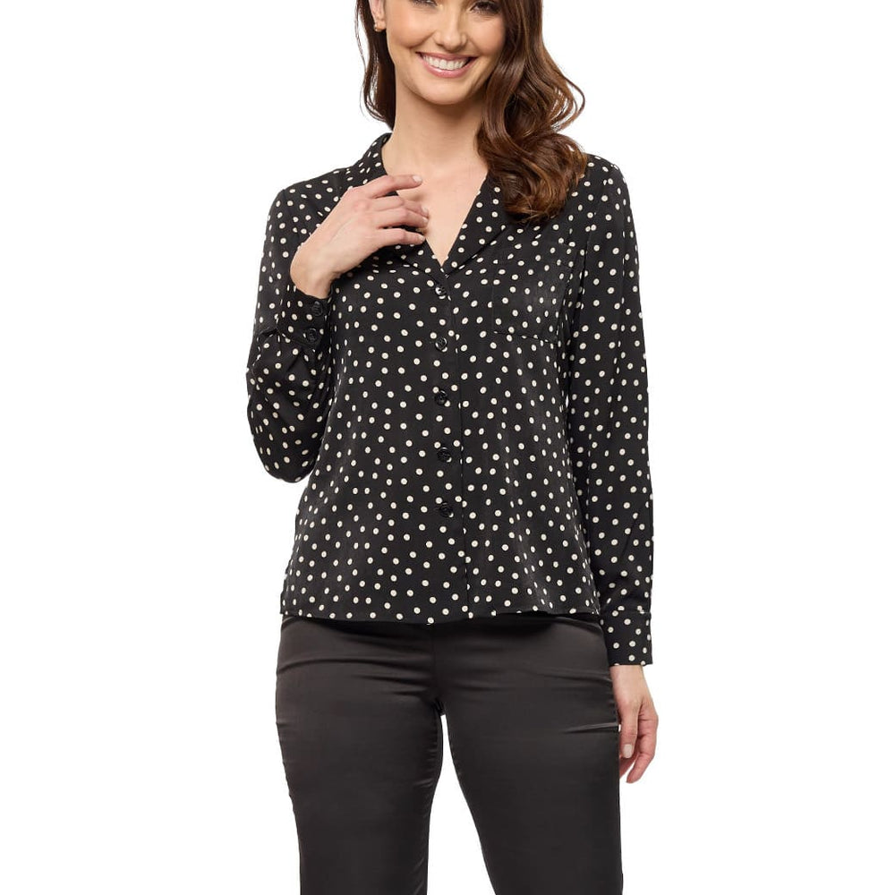 Blusa negra con lunares Naysa