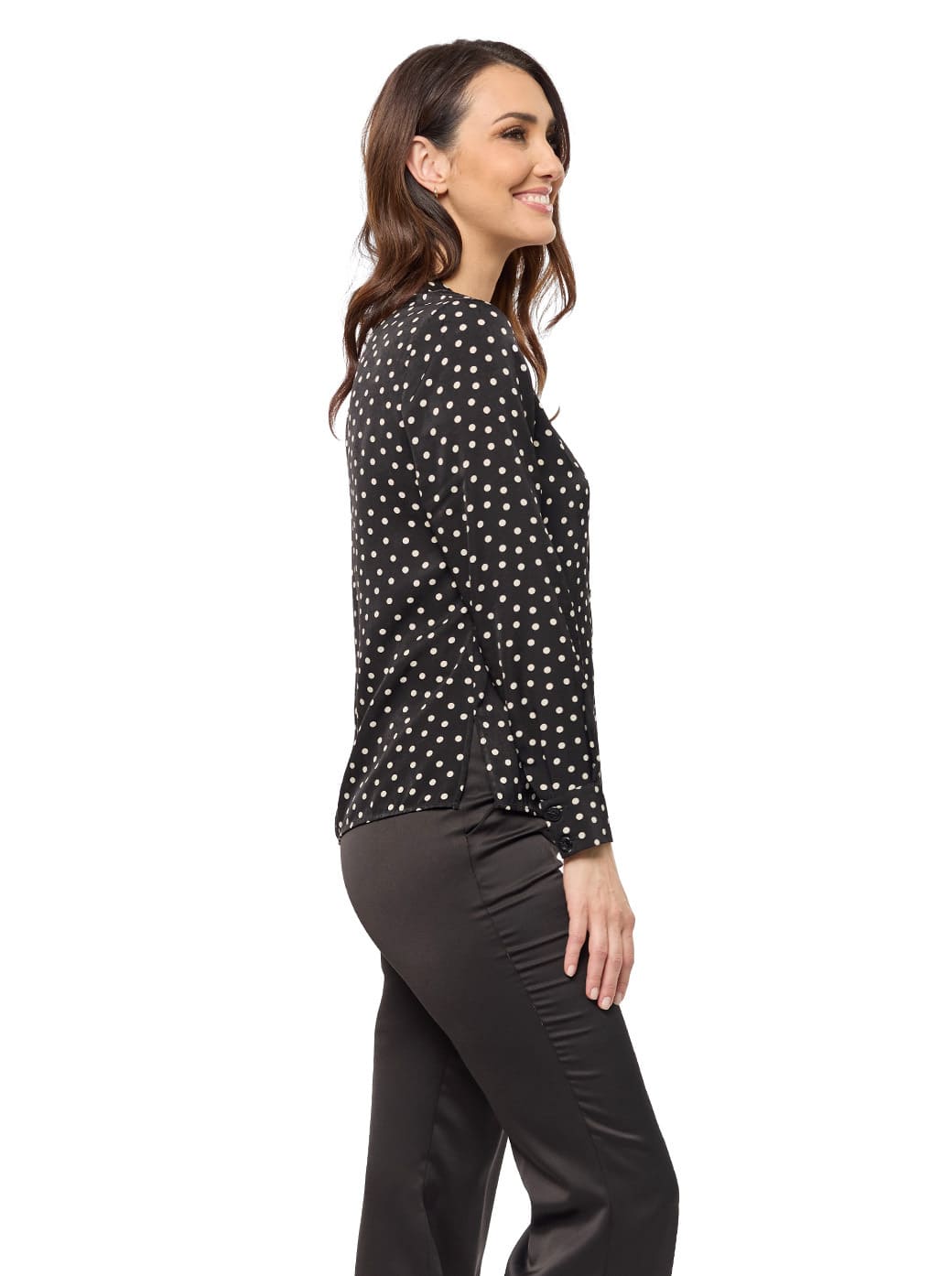 Blusa negra con lunares Naysa