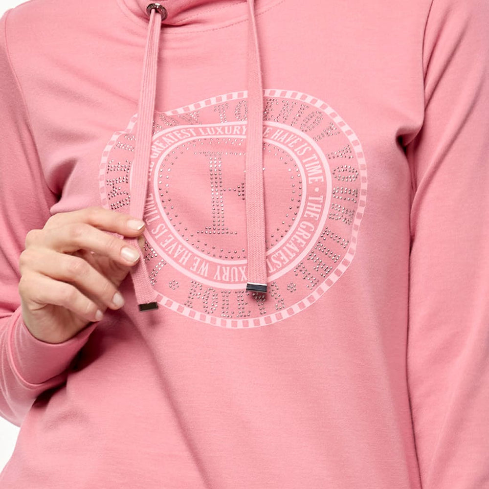 Sudadera rosa con estampado Comfort