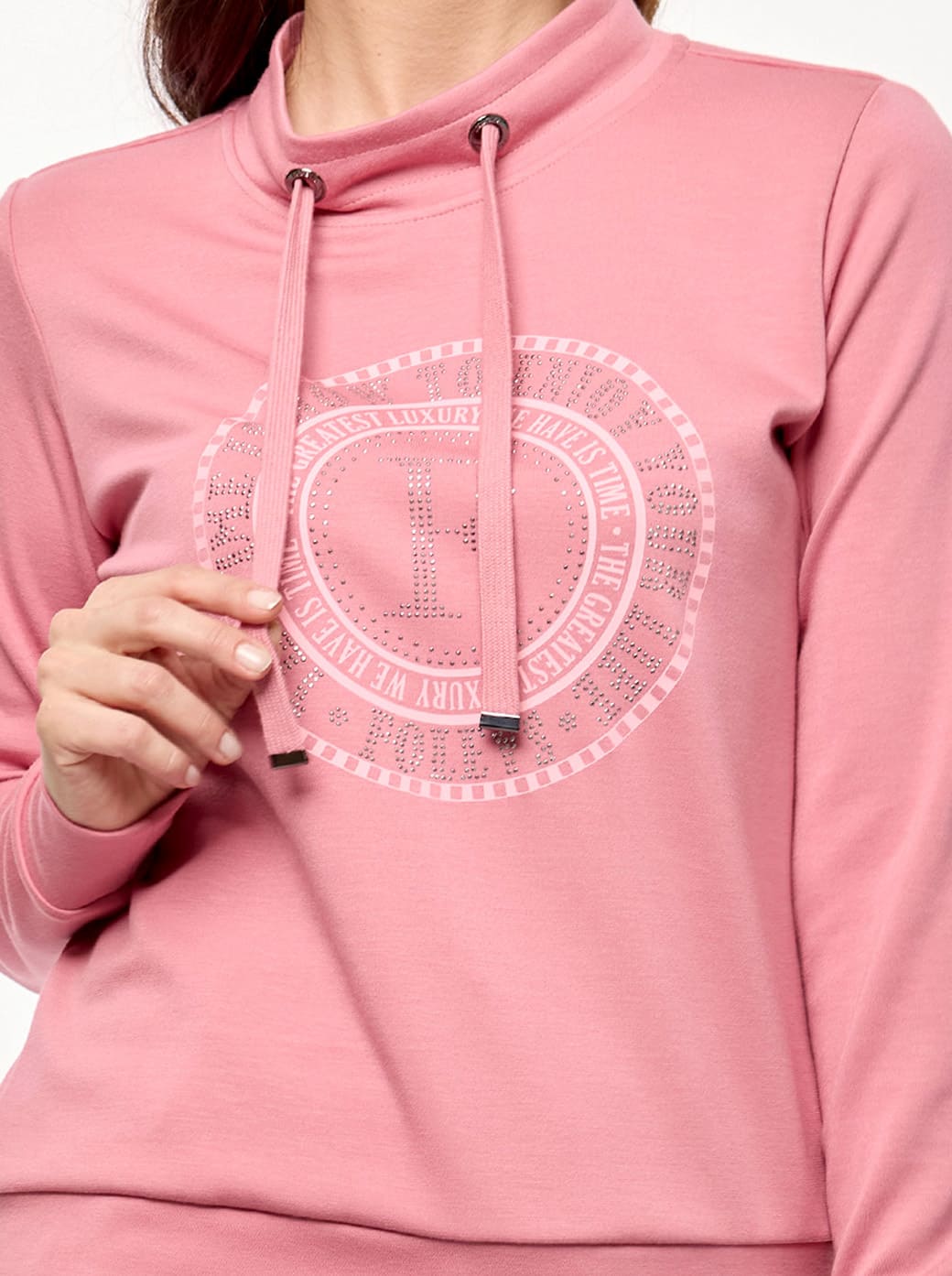 Sudadera rosa con estampado Comfort