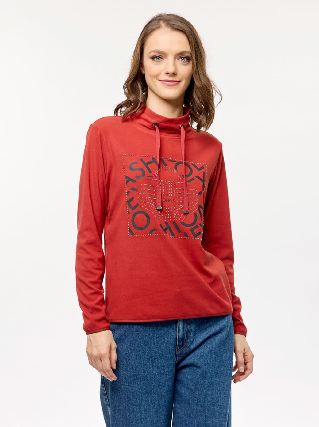 Sudadera roja con transfer Comfort