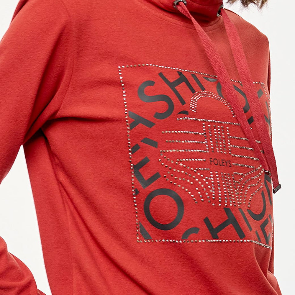 Sudadera roja con transfer Comfort