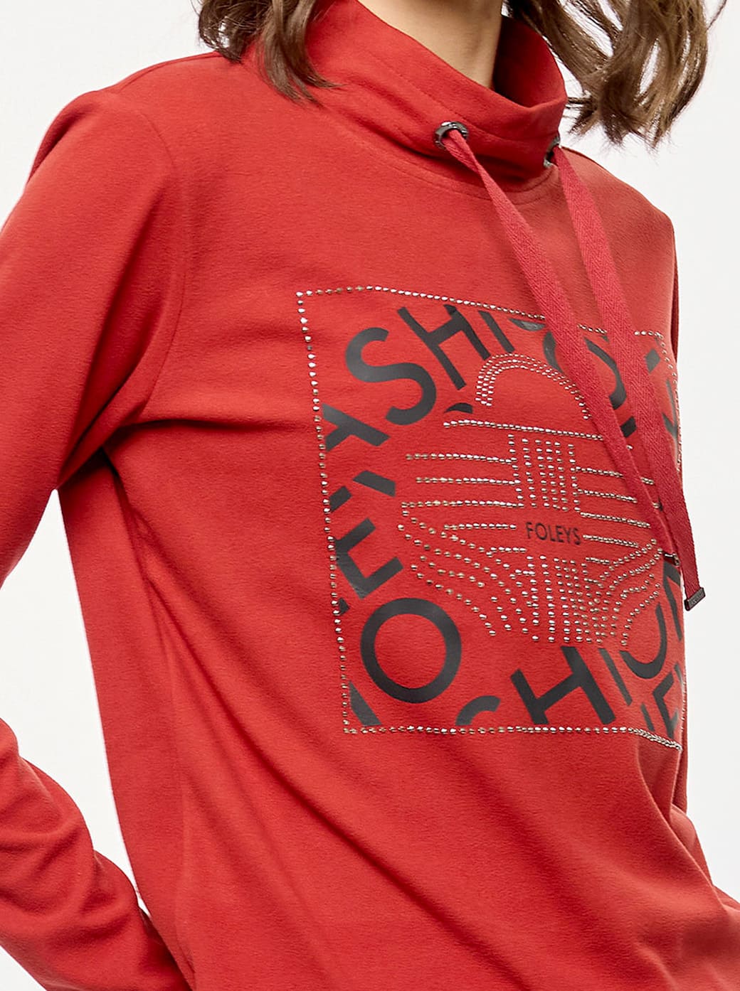 Sudadera roja con transfer Comfort