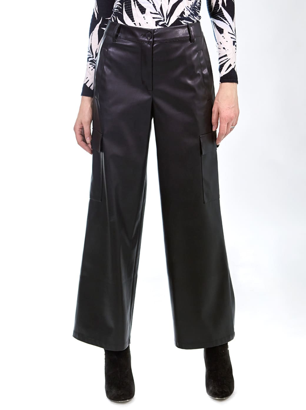 Pantalon negro con bolsas hotsell