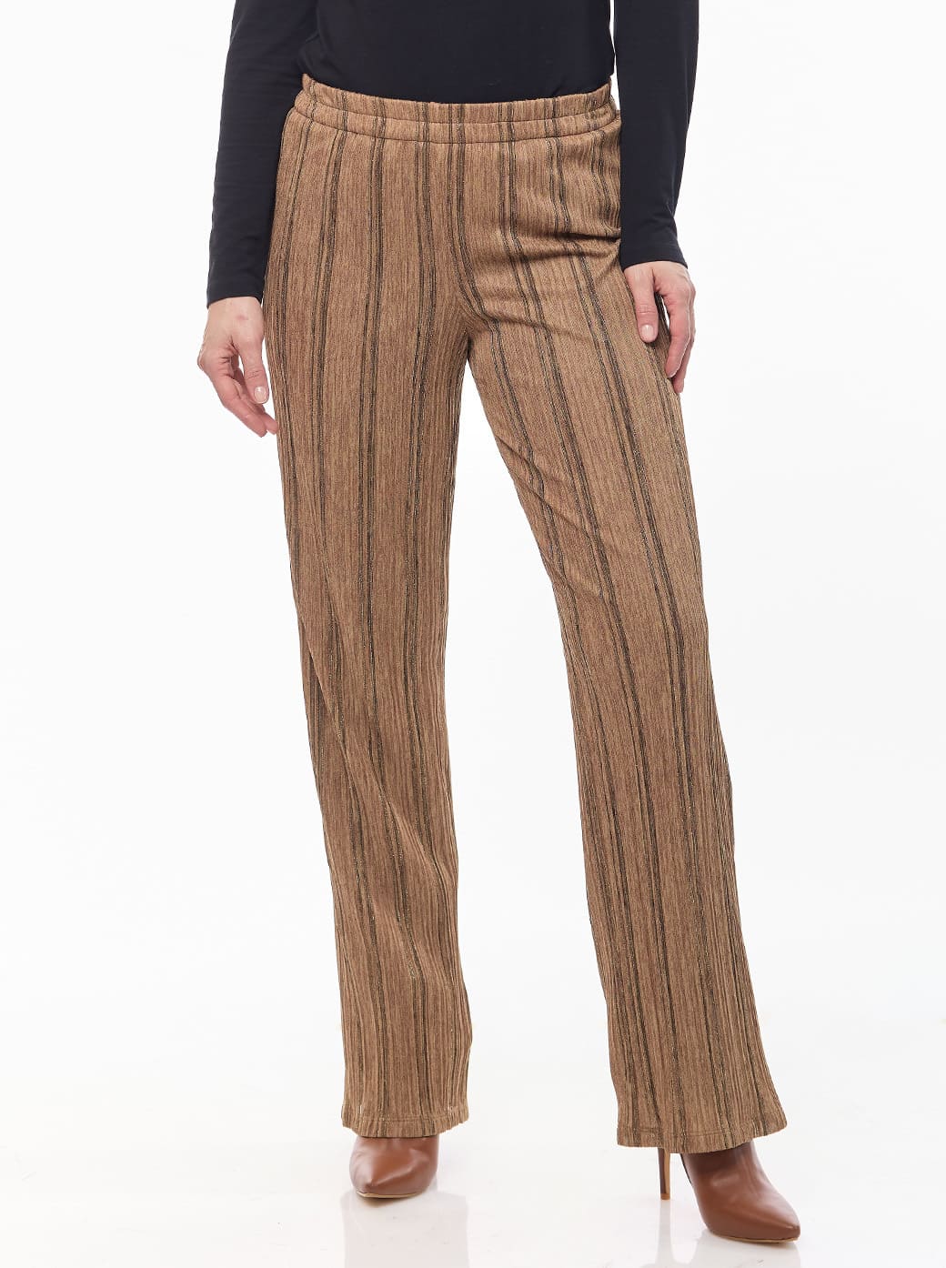 Pantalón camel pijamero con lurex Esenciales