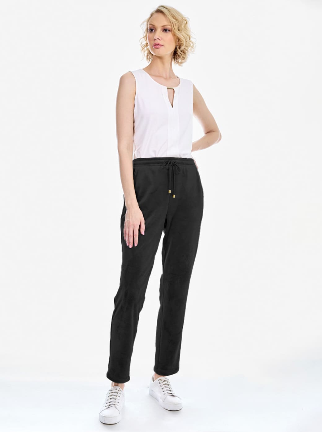 Pants negro pana liso Comfort