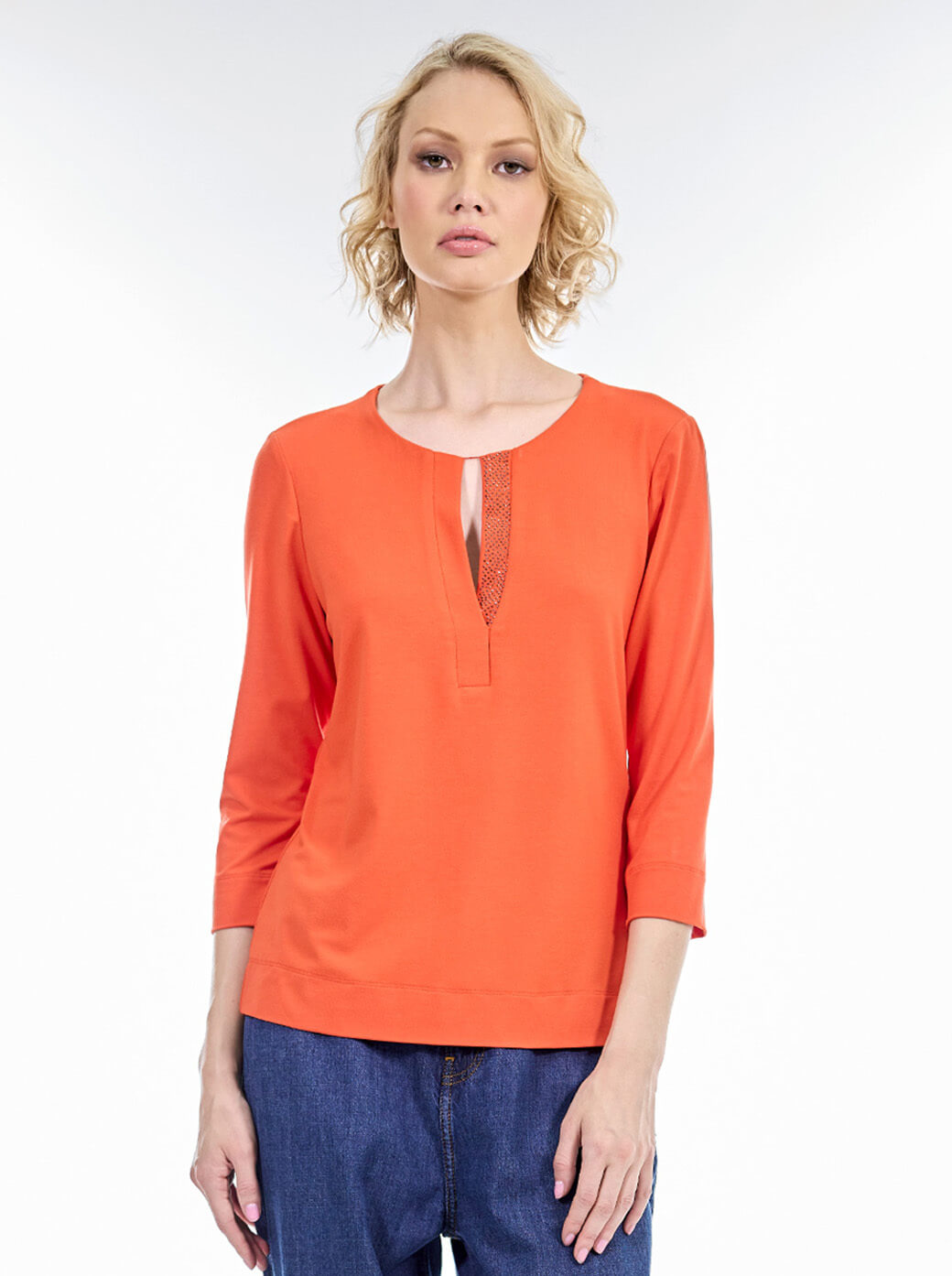 Blusa naranja Básica