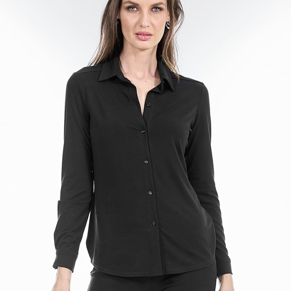 Blusa camisera negra Básico