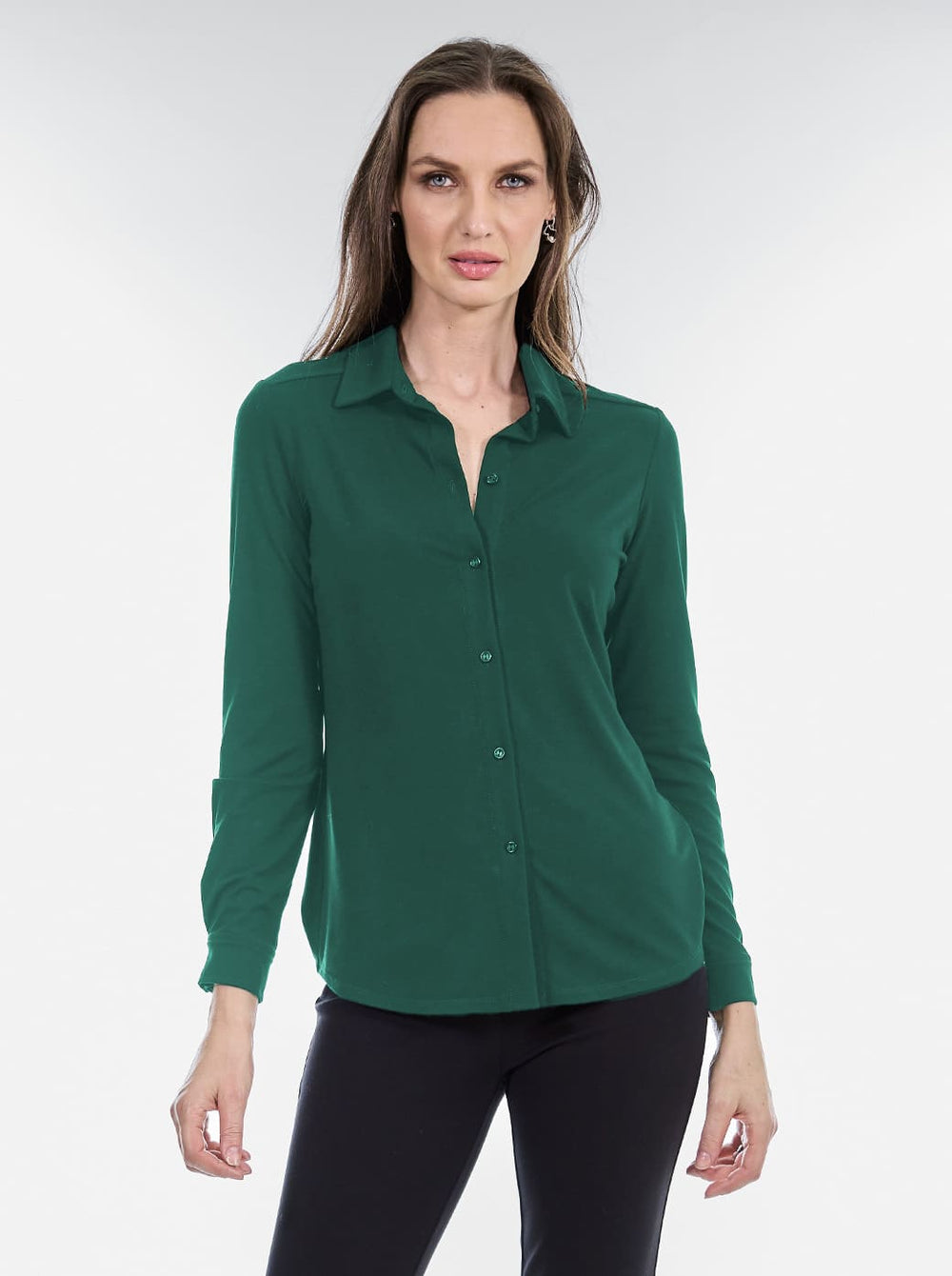 Blusa verde camisera Esenciales