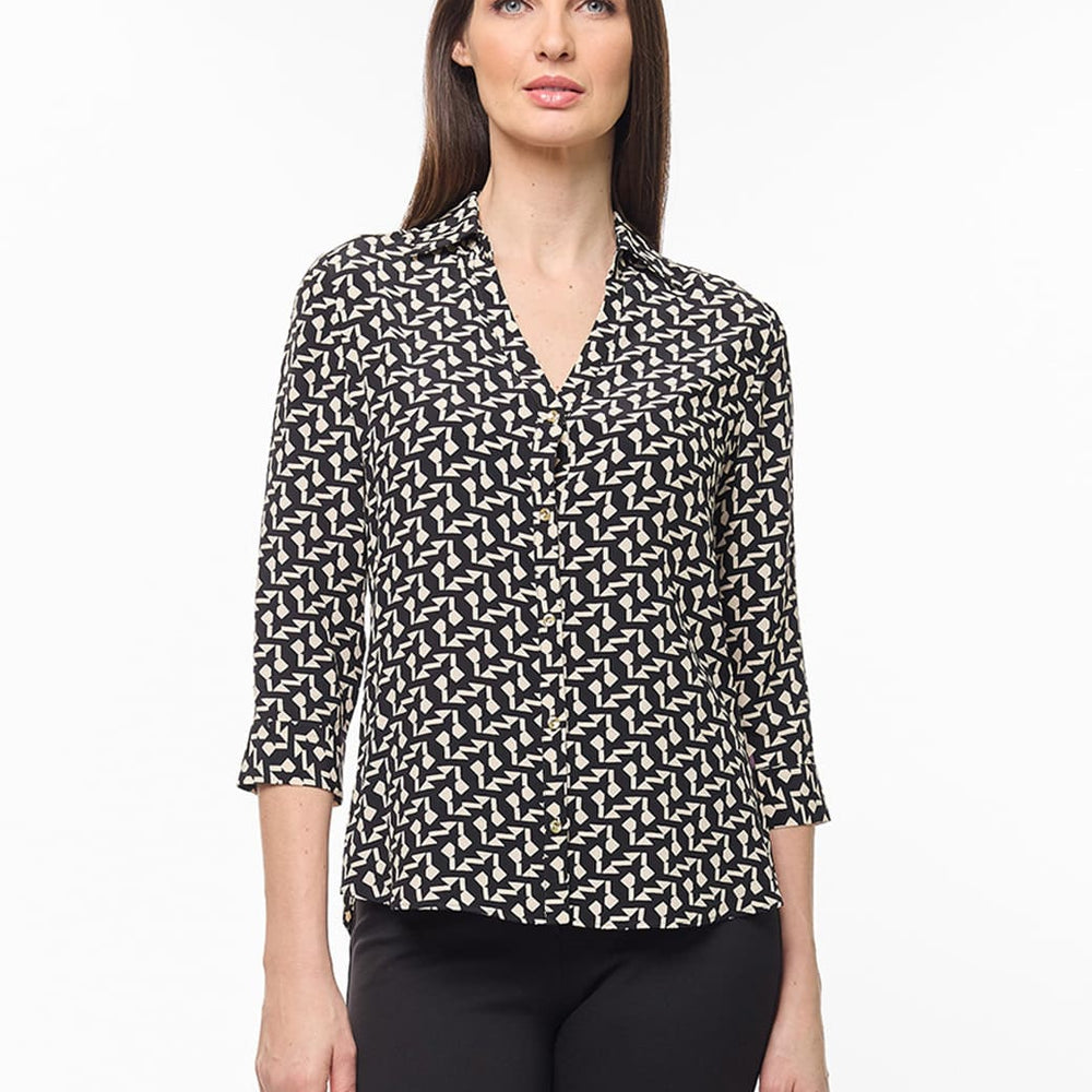 Blusa estampada negra Natalie