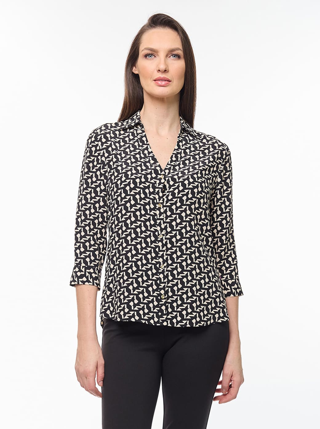 Blusa estampada negra Natalie