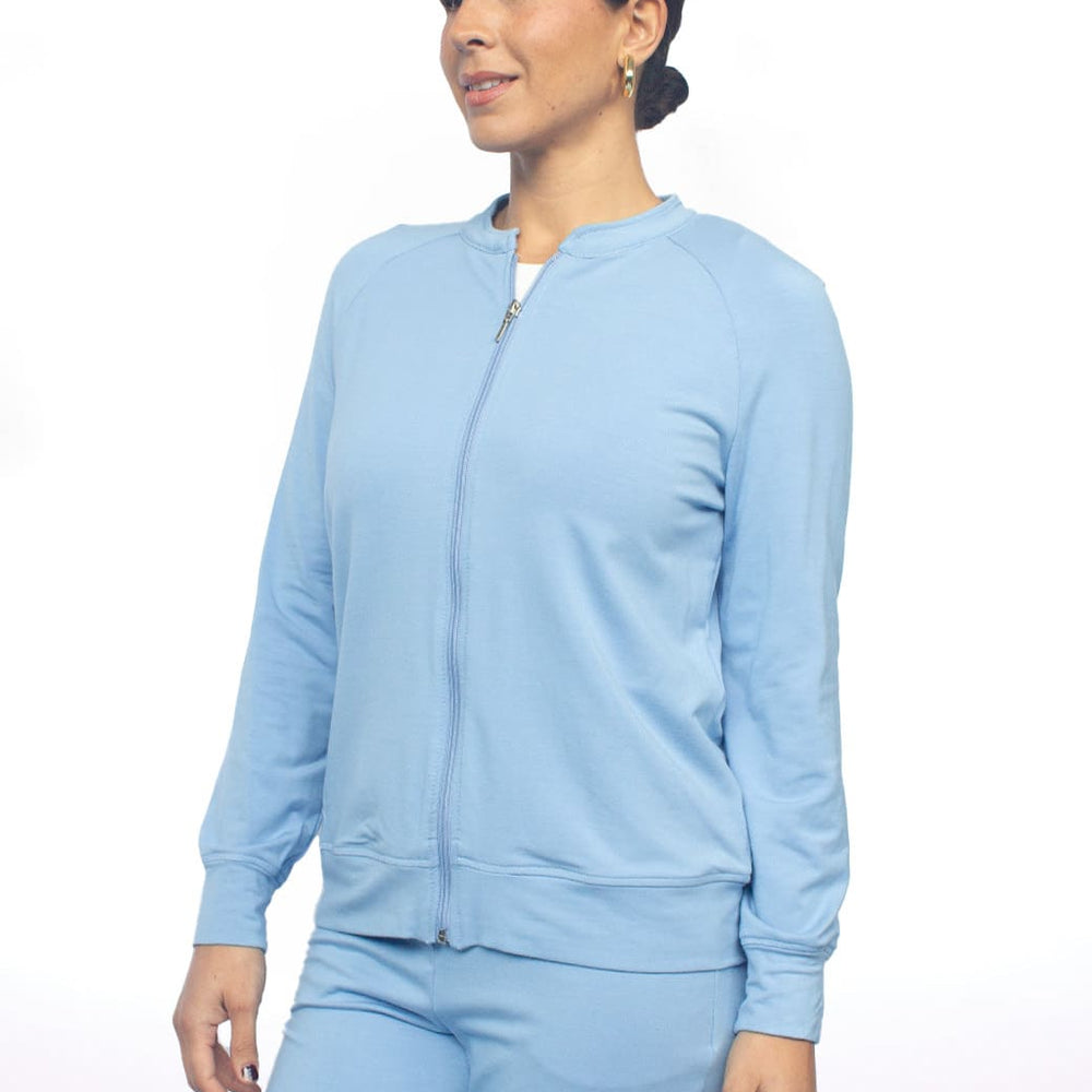 Chamarra azul cuello mao Comfort