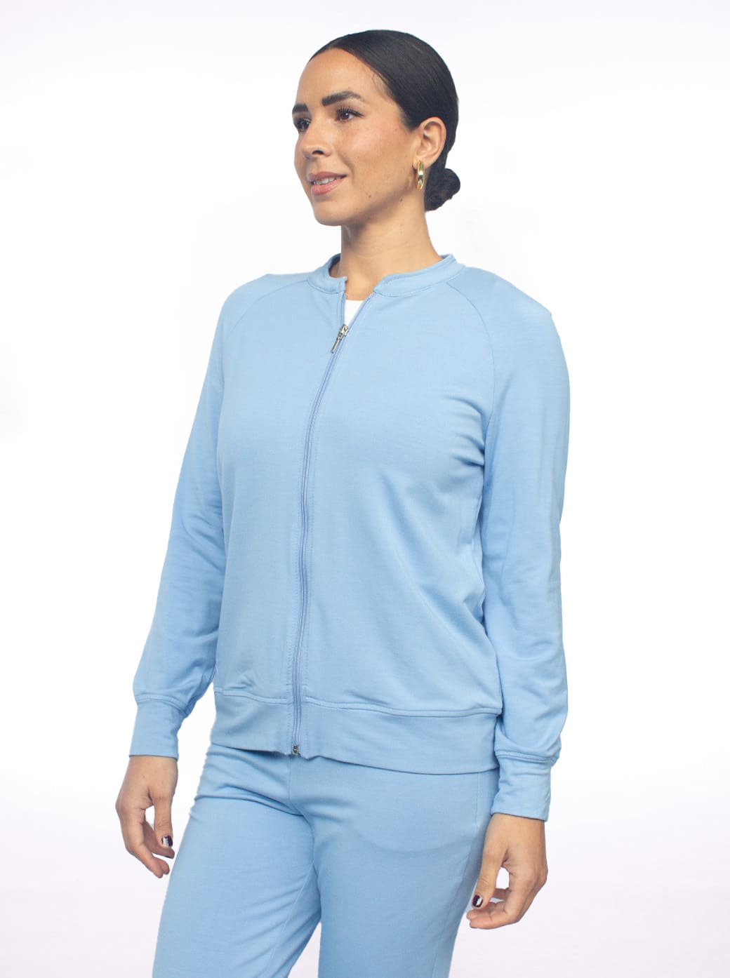 Chamarra azul cuello mao Comfort